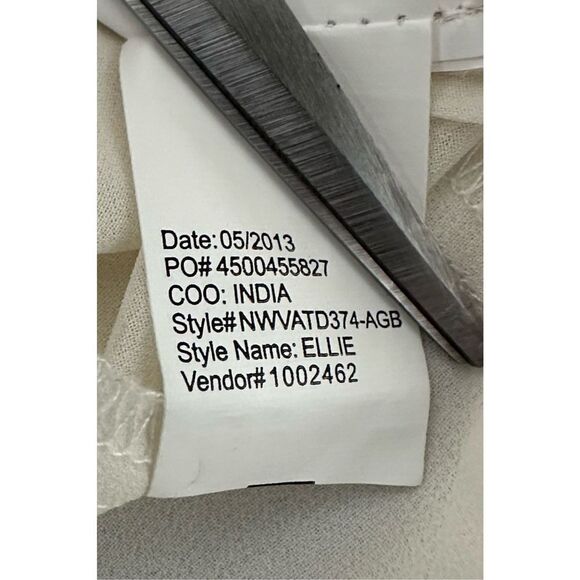 Nine West‎ Women's White Floral Embroidered Lined Sheer Mesh Tunic Size L - Picture 10 of 10